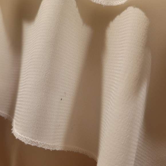 Cream Front Layered Ruffeled Blouse - Picture 7 of 7